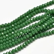 Kép 1/2 - Üveggyöngy - 3x2mm - zöld - fánk alakú csiszolt