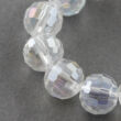 Kép 2/2 - Üveggyöngy - 10mm - kristály AB színben - gömb - alakú csiszolt (10db)