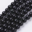 Kép 1/3 - Ásványgyöngy – Természetes Fekete Obszidián - 10mm - aranyfényű