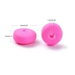 Kép 3/3 - Gyöngy - 6-7mm - kézzel készített - polimer agyaggyöngy - pink színben 