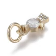 Kép 3/3 - Medál - angyal - 12x6mm - 18K aranyozott - cirkón kővel