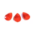 Kép 3/4 - Üveggyöngy - 18x13x8mm - piros- csiszolt lapos csepp