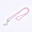 Kép 2/3 - Nyaklánc alap - pink - 45cm - viaszos