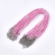 Kép 1/3 - Nyaklánc alap - pink - 45cm - viaszos