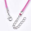 Kép 2/3 - Nyaklánc alap - élénk pink - 45cm - viaszos