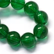 Kép 2/3 - Üveggyöngy - 8mm - átlátszó zöld - gömb alakú (10db)