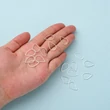 Kép 1/6 - csepp alakú köztes elem ezüst szín 11x16x1mm