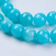 Kép 2/3 - Ásványgyöngy - 8mm - Természetes sötét türkiz színű Jáde