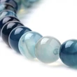 Kép 3/4 - Ásványgyöngy - 8mm - Természetes Csíkos Achát - "Türkiz "