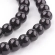 Kép 3/3 - Tekla üveggyöngy - 8mm - Gyöngyház Fekete