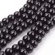 Kép 1/3 - Tekla üveggyöngy - 8mm - Gyöngyház Fekete