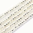 Kép 1/2 - Köztes - 4x2mm - ezüst - szintetikus hematit - csiszolt 