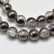 Kép 2/3 - Szintetikus - 8mm - galvanizált kvarc - hematit és kristály színben 