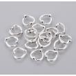 Kép 4/4 - Köztes gyöngy – 15x12,5mm - szív - keret - platina színben