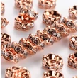 Kép 2/2 - Rondella - rózsaarany - kristály színben 6x3mm - Nikkelmentes! 