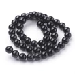 Kép 1/3 - Ásványgyöngy - Természetes - 8mm - Obszidián - Fekete színben 
