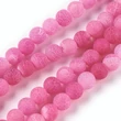 Kép 2/3 - Ásványgyöngy - Természetes - 8mm - Viharvert Achát - élénkpink színben 