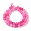 Kép 1/3 - Ásványgyöngy - Természetes - 8mm - Viharvert Achát - élénkpink színben 