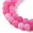 Kép 3/3 - Ásványgyöngy - Természetes - 8mm - Viharvert Achát - élénkpink színben 