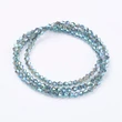 Kép 3/3 - Üveggyöngy - 3mm - Galvanizált kékes réce - bicone formájú