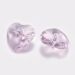 Kép 1/2 - Medál - 10x10mm - áttetsző rózsaszín - üveg
