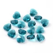 Kép 2/2 - Medál - 10x10mm - áttetsző türkiz - üveg