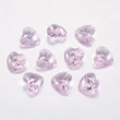 Kép 2/2 - Medál - 10x10mm - áttetsző rózsaszín - üveg