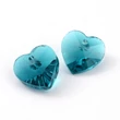 Kép 1/2 - Medál - 10x10mm - áttetsző türkiz - üveg