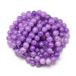 Kép 2/3 - Üveggyöngy - 8mm - robbantott - orchidea lila - gömb alakban