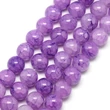 Kép 1/3 - Üveggyöngy - 8mm - robbantott - orchidea lila - gömb alakban