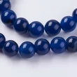 Kép 3/3 - Ásványgyöngy - 8mm - Természetes Achát - Sötétkék színben