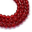 Kép 2/2 - Üveggyöngy - 8mm - áttetsző - piros - gömb (10db)