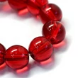 Kép 1/2 - Üveggyöngy - 8mm - áttetsző - piros - gömb (10db)