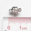 Kép 3/3 - Mágnes - kapocs - 7x11mm - platina ezüst színű - Nikkelemnetes! 