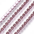 Kép 1/4 - Lánc - strasszos - 2,1mm - halvány rózsaszín színben