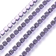Kép 1/4 - Lánc - strasszos - 2,1mm - halvány tanzanit színben