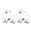 Kép 1/2 - Medál - kutya - fehér szamojéd - antik ezüst színben - Nikkelmentes!