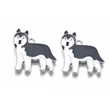 Kép 1/2 - Medál - kutya - fehér huskie - antik ezüst színben - Nikkelmentes!