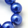 Kép 3/4 - Tekla üveggyöngy - 8mm - Gyöngyház Királykék