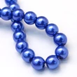 Kép 4/4 - Tekla üveggyöngy - 8mm - Gyöngyház Királykék