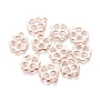 Kép 2/2 - Medál - lóhere - 12x11mm - rózsaarany színben - 304 Rozsdamentes Acél! 