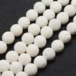 Kép 1/3 - Ásványgyöngy - Fehér - Láva - 8mm