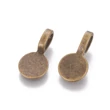 Kép 1/2 - Medálakasztó - ragasztható - 18x10mm - sárgaréz színben  - Nikkelmentes! 