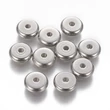 Kép 2/2 - Köztesgyöngy - 8x2,5mm – platina ezüst színben – lencse alakban - 304 Rozsdamentes Acél!