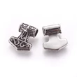 Kép 2/2 - Medál - 20x17mm - kalapács- platina ezüst színben - 304 Rozsdamentes Acél!