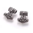 Kép 1/2 - Medál - 20x17mm - kalapács- platina ezüst színben - 304 Rozsdamentes Acél!
