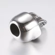 Kép 2/2 - Köztes gyöngy - koponya alakú - 20x13,5x13mm - nagy lyukú - antik ezüst színben - 304 Rozsdamentes Acél!