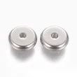 Kép 1/2 - Köztesgyöngy - 8x2,5mm – platina ezüst színben – lencse alakban - 304 Rozsdamentes Acél!