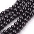 Kép 2/3 - Üveggyöngy, 8mm, fekete (10db) 