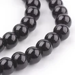 Kép 3/3 - Üveggyöngy, 8mm, fekete (10db) 